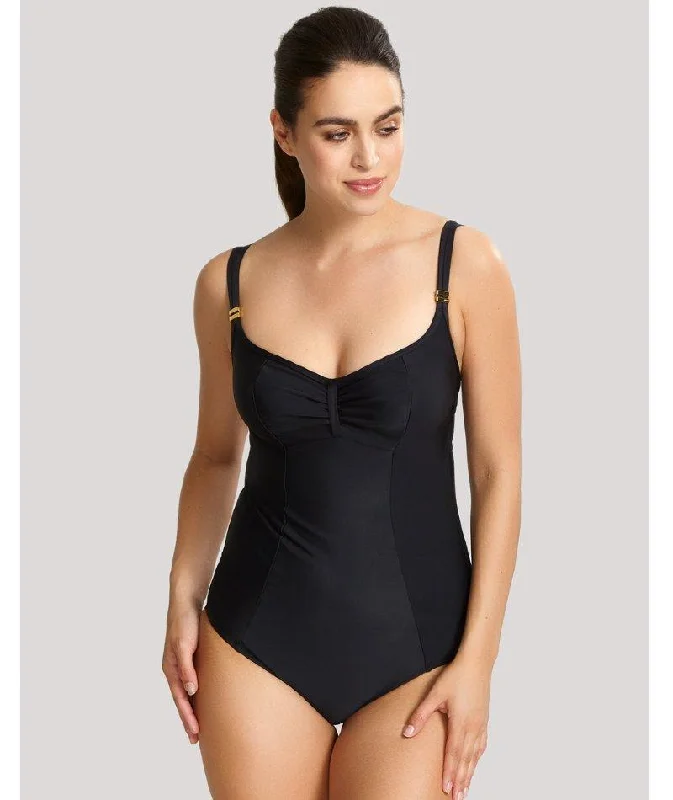 Panache Swimwear Anya Riva Balconnet Underwired Swimsuit - Black Halter Neck Swimsuit