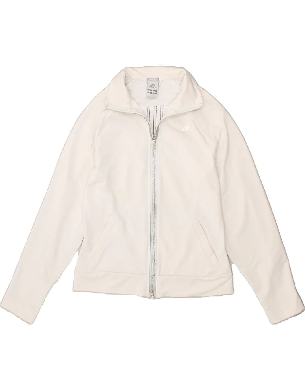 ADIDAS Womens Clima 365 Graphic Tracksuit Top Jacket UK 14 Large White Wool Fabric Cashmere Fabric Tweed Fabric ADIDAS Womens Clima 365 Graphic Tracksuit Top Jacket UK 14 Large White Wool Fabric Cashmere Fabric Tweed Fabric