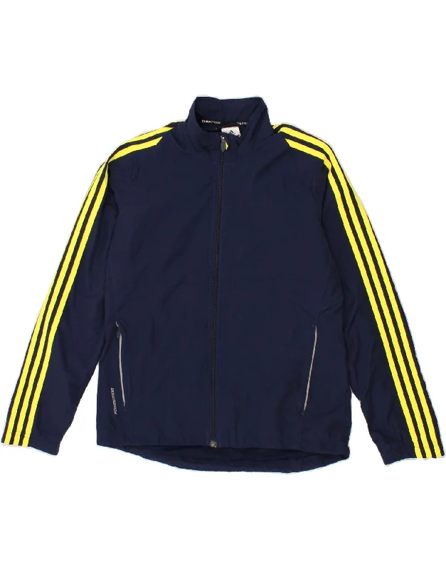 ADIDAS Womens Clima Proof Tracksuit Top Jacket UK 14 Medium Navy Blue Cotton Jacket Linen Jacket Terry Jacket ADIDAS Womens Clima Proof Tracksuit Top Jacket UK 14 Medium Navy Blue Cotton Jacket Linen Jacket Terry Jacket