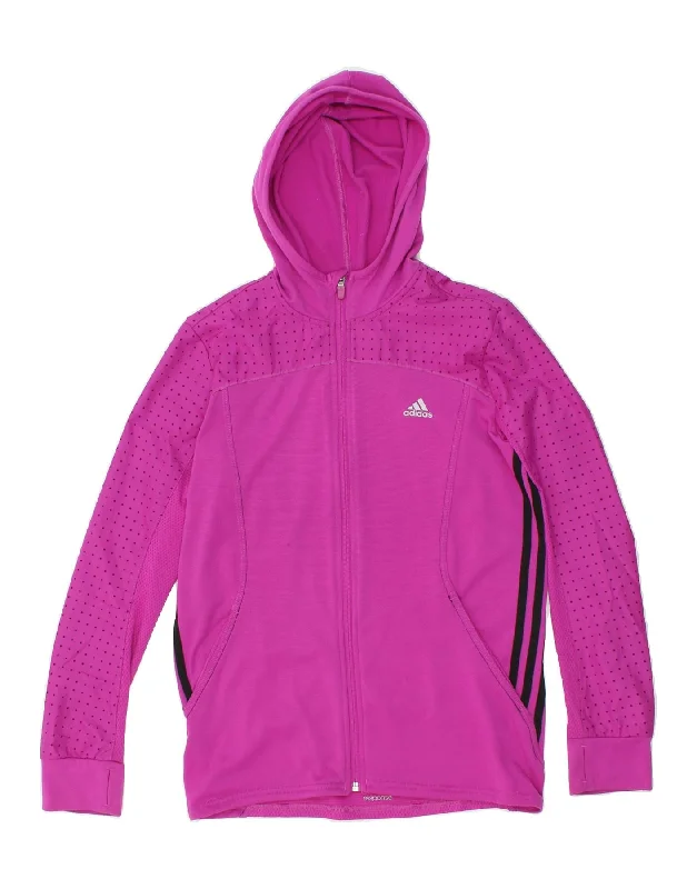 ADIDAS Womens Hooded Tracksuit Top Jacket UK 14 Large Pink Spotted Fitted Jacket Loose Jacket Oversized Jacket ADIDAS Womens Hooded Tracksuit Top Jacket UK 14 Large Pink Spotted Fitted Jacket Loose Jacket Oversized Jacket