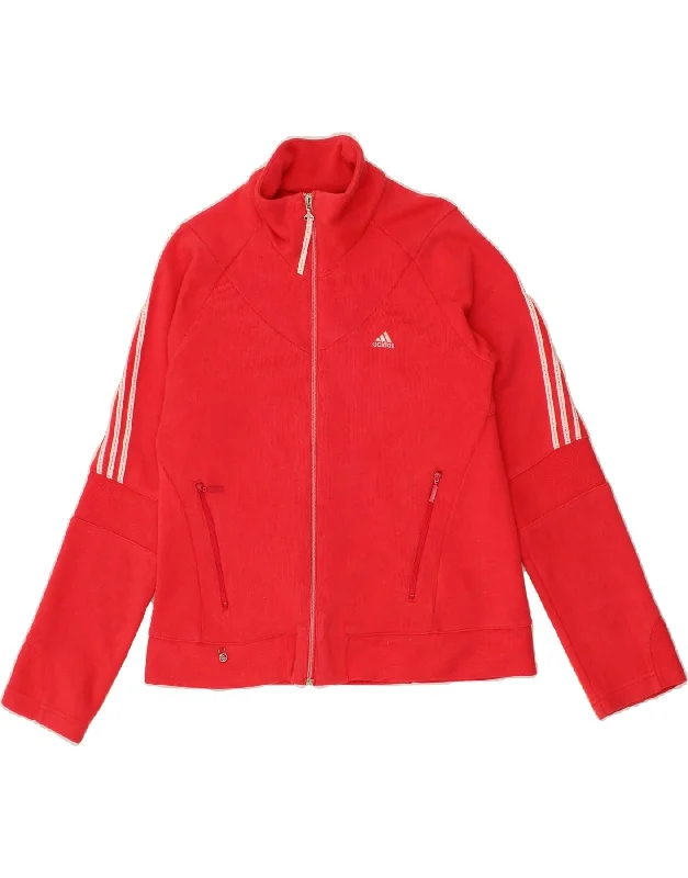 ADIDAS Womens Tracksuit Top Jacket UK 14 Medium Red Cotton Fitted Jacket Loose Jacket Oversized Jacket ADIDAS Womens Tracksuit Top Jacket UK 14 Medium Red Cotton Fitted Jacket Loose Jacket Oversized Jacket