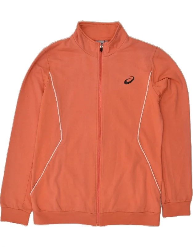 ASICS Womens Graphic Tracksuit Top Jacket UK 16 Large Orange Cotton Denim Jacket Leather Jacket Suede Jacket ASICS Womens Graphic Tracksuit Top Jacket UK 16 Large Orange Cotton Denim Jacket Leather Jacket Suede Jacket
