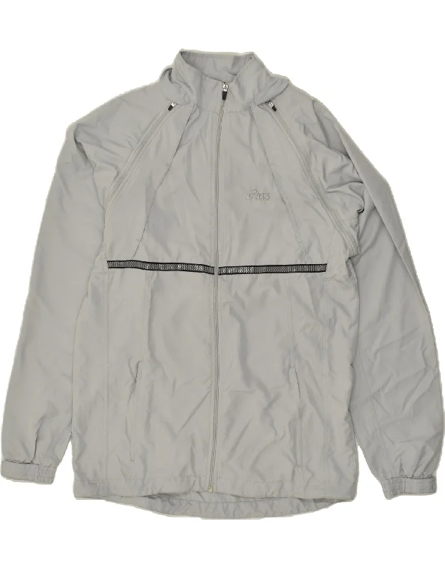 ASICS Womens Graphic Tracksuit Top Jacket UK 20 2XL Grey Polyester Fleece Jacket Down Jacket Feather Jacket ASICS Womens Graphic Tracksuit Top Jacket UK 20 2XL Grey Polyester Fleece Jacket Down Jacket Feather Jacket