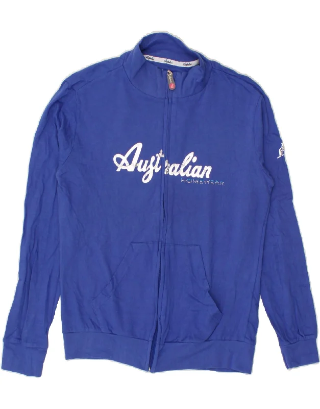 AUSTRALIAN L'ALPINA Womens Graphic Tracksuit Top Jacket UK 10 Small Blue Trench Coat Raincoat Waterproof Jacket AUSTRALIAN L'ALPINA Womens Graphic Tracksuit Top Jacket UK 10 Small Blue Trench Coat Raincoat Waterproof Jacket