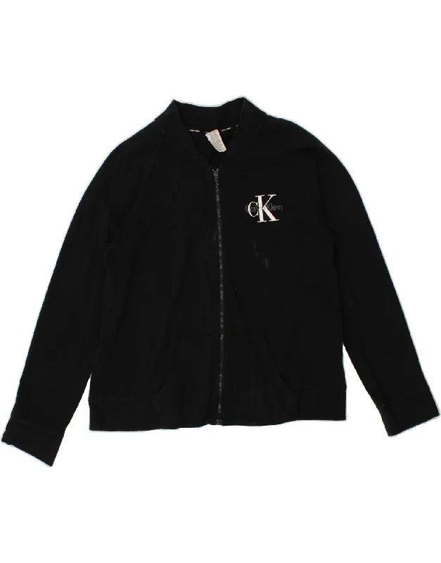 CALVIN KLEIN Womens Graphic Tracksuit Top Jacket UK 16 Large Black Cotton Striped Jacket Polka Dot Jacket Floral Jacket CALVIN KLEIN Womens Graphic Tracksuit Top Jacket UK 16 Large Black Cotton Striped Jacket Polka Dot Jacket Floral Jacket