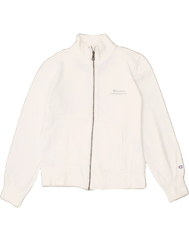 CHAMPION Womens Crop Tracksuit Top Jacket UK 10 Small White Cotton Corduroy Jacket Velvet Jacket Brocade Jacket CHAMPION Womens Crop Tracksuit Top Jacket UK 10 Small White Cotton Corduroy Jacket Velvet Jacket Brocade Jacket