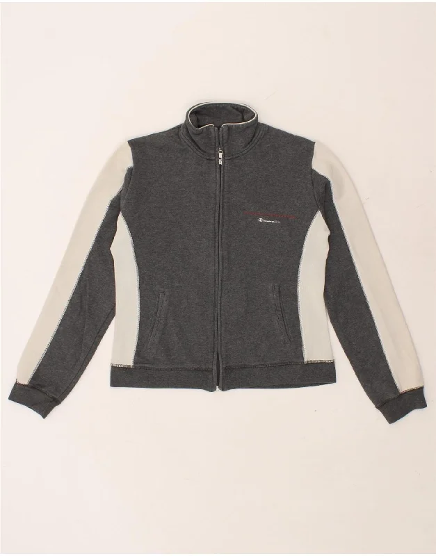 CHAMPION Womens Tracksuit Top Jacket UK 18 XL Grey Colourblock Cotton Cotton Jacket Linen Jacket Terry Jacket CHAMPION Womens Tracksuit Top Jacket UK 18 XL Grey Colourblock Cotton Cotton Jacket Linen Jacket Terry Jacket