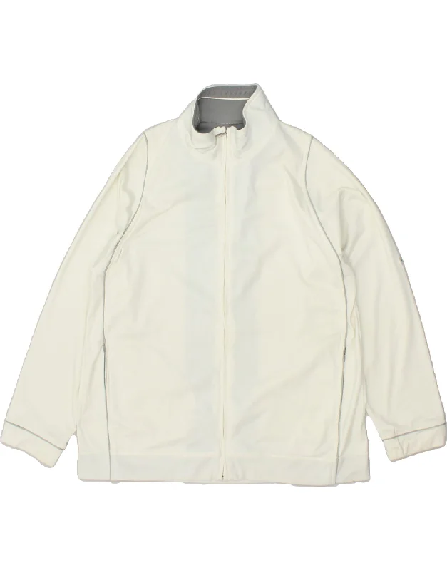 CHAMPION Womens Tracksuit Top Jacket UK 18 XL Off White Polyester Chenille Fabric Brocade Fabric Lace Fabric CHAMPION Womens Tracksuit Top Jacket UK 18 XL Off White Polyester Chenille Fabric Brocade Fabric Lace Fabric