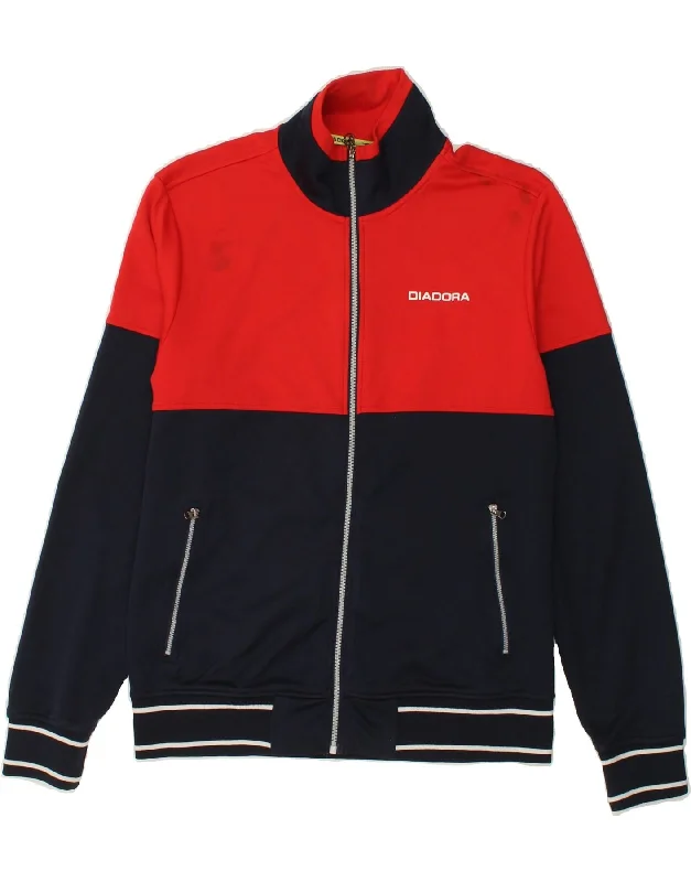DIADORA Womens Tracksuit Top Jacket UK 18 XL Red Colourblock Polyester Nylon Fabric Polyester Fabric Spandex Fabric DIADORA Womens Tracksuit Top Jacket UK 18 XL Red Colourblock Polyester Nylon Fabric Polyester Fabric Spandex Fabric