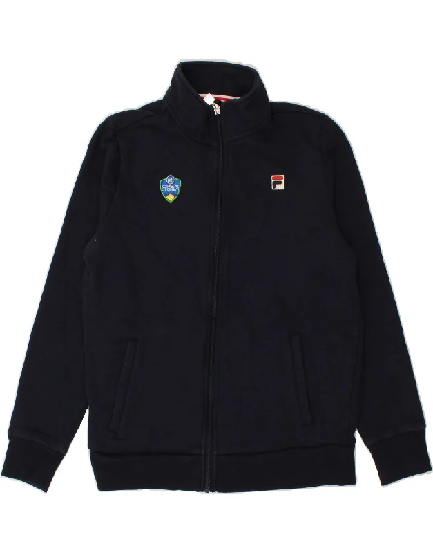FILA Womens Tracksuit Top Jacket UK 14 Medium Navy Blue Cotton Trench Coat Raincoat Waterproof Jacket FILA Womens Tracksuit Top Jacket UK 14 Medium Navy Blue Cotton Trench Coat Raincoat Waterproof Jacket