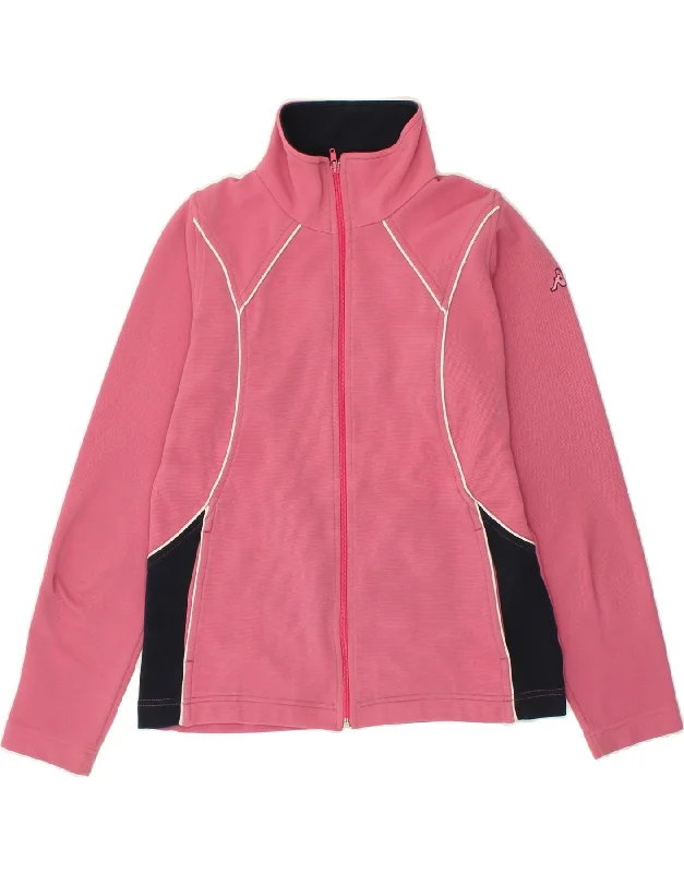 KAPPA Womens Graphic Tracksuit Top Jacket UK 10 Small Pink Colourblock Herringbone Jacket Checkered Jacket Solid Jacket