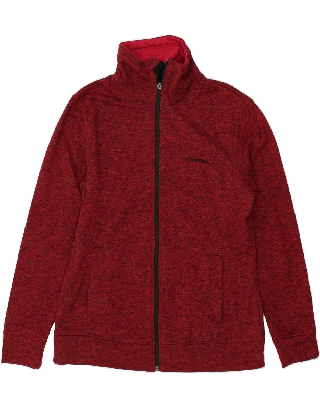 O'NEILL Womens Tracksuit Top Jacket UK 18 XL Red Flecked Tailored Jacket Straight Jacket A-Line Jacket