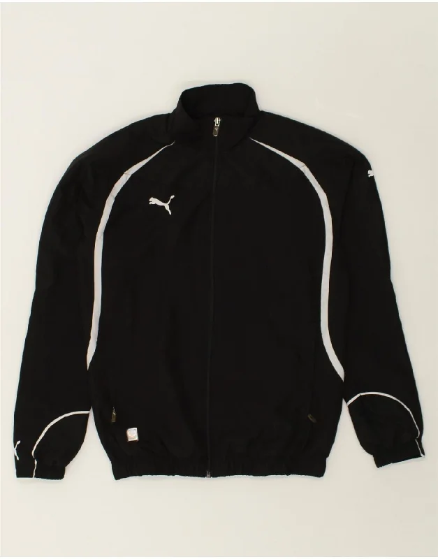 PUMA Womens Tracksuit Top Jacket UK 10 Small Black Polyester Cotton Jacket Linen Jacket Terry Jacket