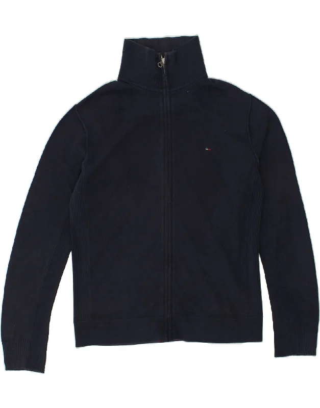 TOMMY HILFIGER Womens Tracksuit Top Jacket UK 18 XL Navy Blue Cotton Wool Jacket Cashmere Jacket Tweed Jacket TOMMY HILFIGER Womens Tracksuit Top Jacket UK 18 XL Navy Blue Cotton Wool Jacket Cashmere Jacket Tweed Jacket