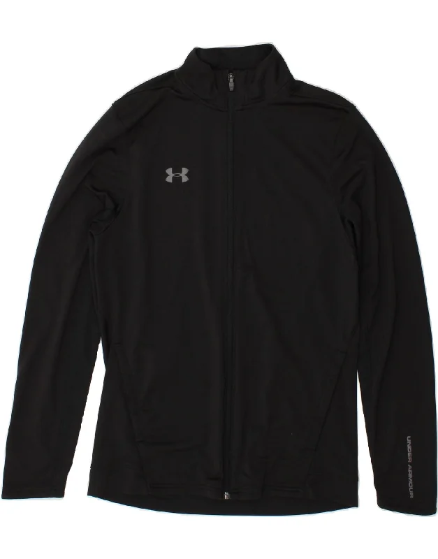 UNDER ARMOUR Womens Graphic Tracksuit Top Jacket UK 14 Medium Black Anorak Shell Jacket Lightweight Jacket