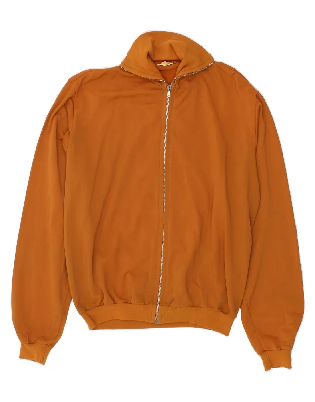 VINTAGE Womens Tracksuit Top Jacket UK 16 Large Orange A-Line Jacket Boat Neck Shawl Collar VINTAGE Womens Tracksuit Top Jacket UK 16 Large Orange A-Line Jacket Boat Neck Shawl Collar