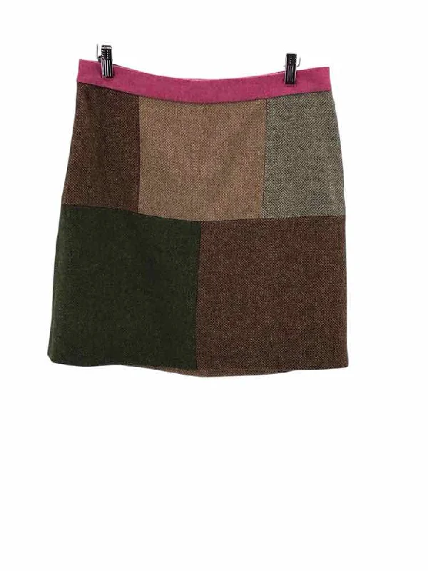 Brooks Brothers Size 10 Brown Multi Skirt lightweight skirt design