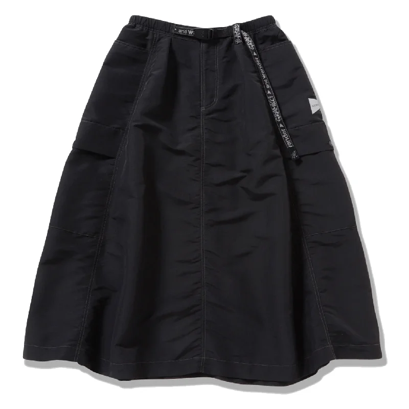 Gramicci x And Wander Ripstop Voyager Skirt Black corduroy skirt textured