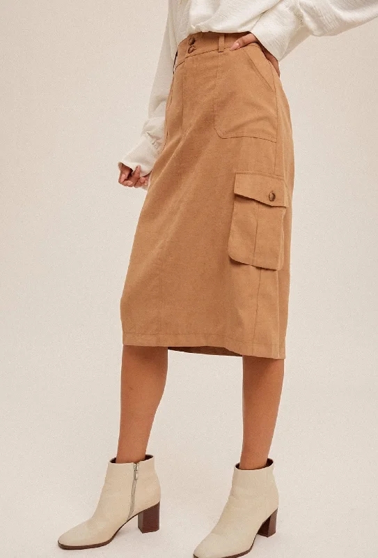 The Aaron Cargo Skirt leather skirt refined