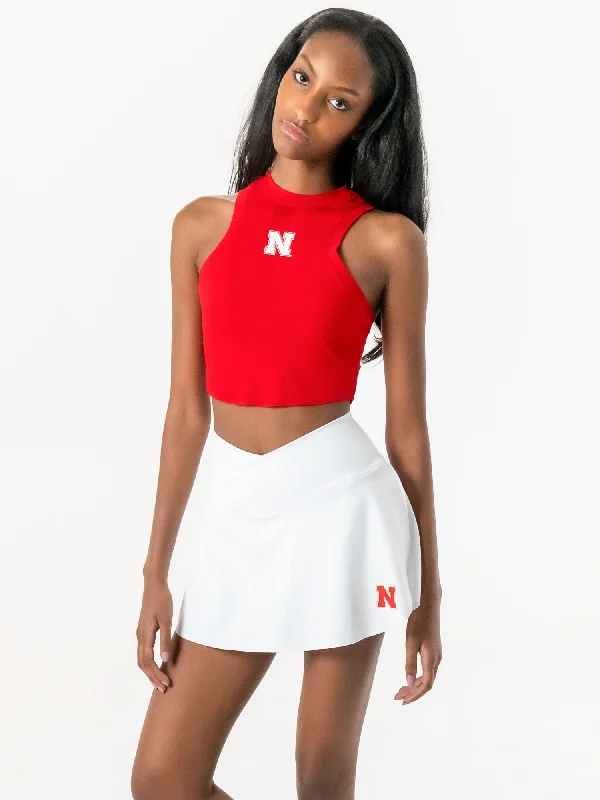 University of Nebraska - The Campus Rec Active Skirt - White relaxed fit skirt